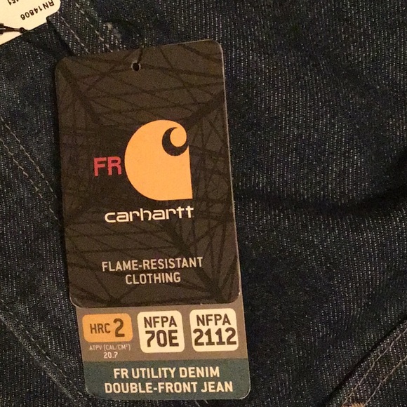 Carhartt FR JEANS 50Wx30L utility denim double-front denim flame resistant NWT - Picture 9 of 16